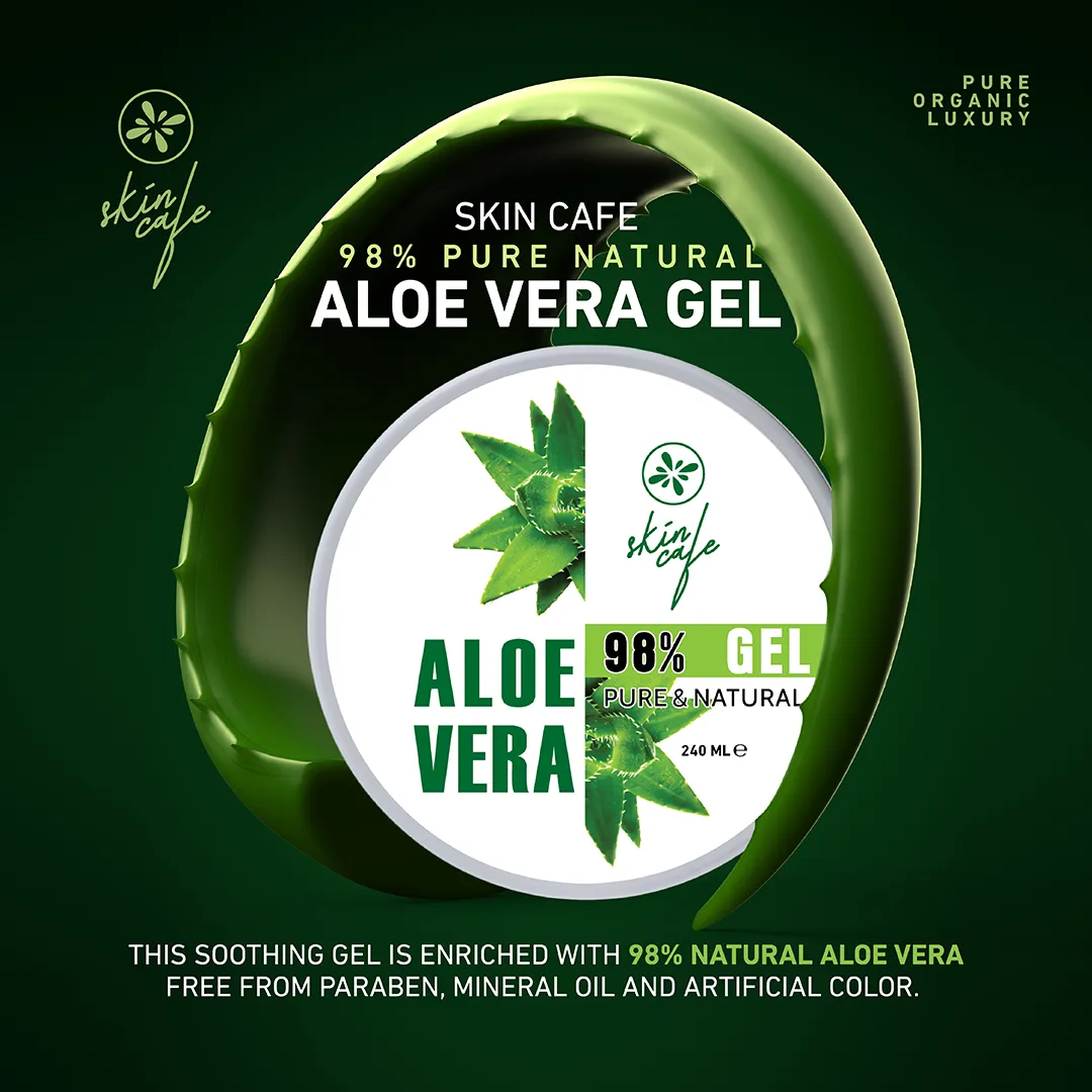 Skin Cafe Pure & Natural Aloe Vera gel 98% Size: 240ml