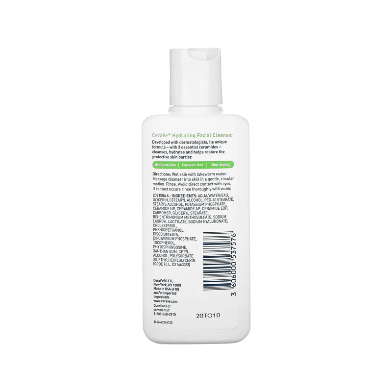 Cerave Hydrating Facial Cleanser For Normal To Dry Skin Size: 87ml