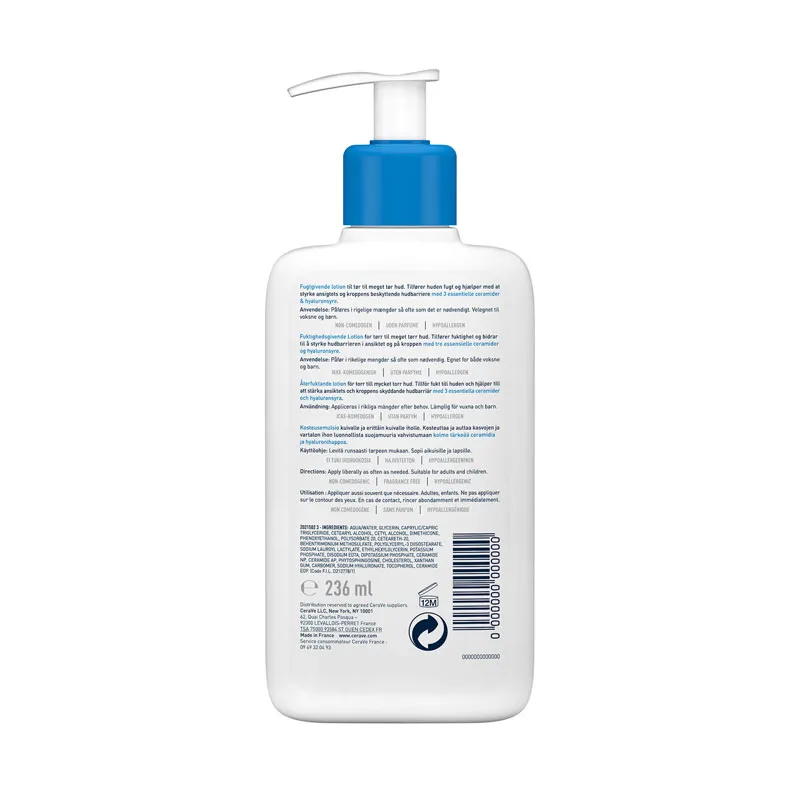 Cerave Moisturizing Lotion For Dry To Very Dry Skin Size: 236ml