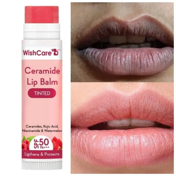 WishCare Ceramide Lip Balm with SPF 50 PA+++ (Tinted) Size: 5gm