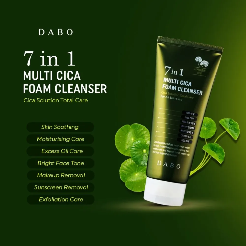 Dabo 7 In 1 Multi Cica Foam Cleanser Size: 180 ml