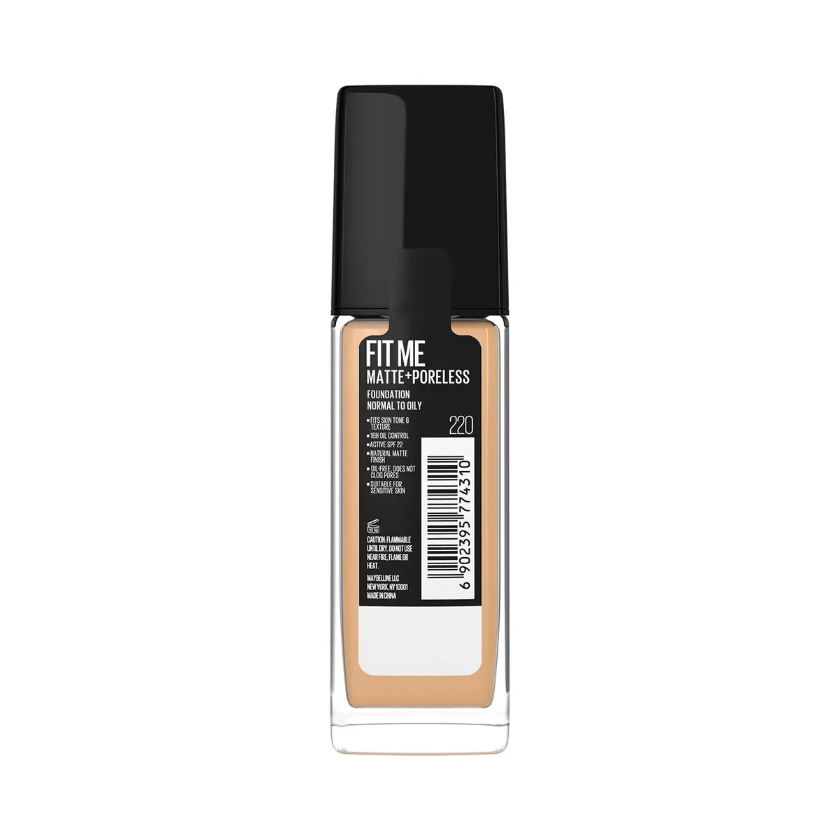 Maybelline Fit Me Matte + Poreless Foundation- Natural Beige 220 Size: 30ml